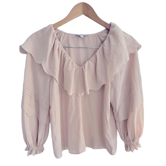 Joie 100% Silk Ruffle Blouse – Romantic Feminine Chic xxs - Picture 5 of 7